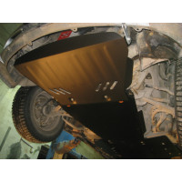Защита  радиатора и переднего редуктора Toyota Estima Lucida 1990-2000 2.4 сталь 2мм 2 части