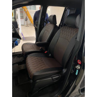 Чехлы из экокожи Honda Freed Spike 2010-2016 (60/40) Автокомфорт