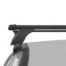 LUX Стандарт - багажник на крышу Hyundai Solaris II седан с прямоугольным профилем дуг с замком под ключ - артикул 844239 + 843157