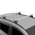 LUX Трэвел 82 - багажник на низкие рейлинги Hyundai Tucson 3 с аэродинамическим крыловидным профилем дуг - артикул 849081 с замком под ключ
