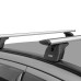 LUX Трэвел 82 - багажник на низкие рейлинги  Geely Atlas с аэродинамическим крыловидным профилем дуг - артикул 848152 + 843157 с замком под ключ