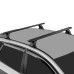 LUX Трэвел 82 Black - багажник на крышу Land Rover Discovery III без рейлингов с аэродинамическим крыловидным профилем дуг черного цвета с замком под ключ