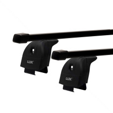 LUX Стандарт - багажник на низкие рейлинги Haval H6 с прямоугольным профилем дуг - артикул 843911 с замком под ключ