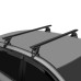 LUX Трэвел 82 Black - багажник на крышу Hyundai Sonata IV EF седан с аэродинамическим крыловидным профилем дуг черного цвета (арт. 847711)