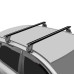 LUX Трэвел 82 Black - багажник на крышу Kia Cerato IV седан с аэродинамическим крыловидным профилем дуг черного цвета с замком под ключ
