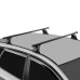 LUX Стандарт - багажник на крышу Land Rover Discovery III без рейлингов с прямоугольным профилем дуг с замком под ключ
