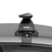 LUX Трэвел 82 Black - багажник на крышу Mitsubishi Colt Z30 5-дв. с аэродинамическим крыловидным профилем дуг черного цвета (арт. 846646)