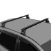 LUX Трэвел 82 Black - багажник на крышу Mitsubishi L200 V с аэродинамическим крыловидным профилем дуг черного цвета