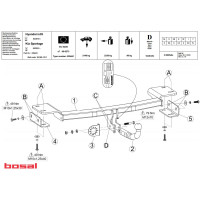 Фаркоп HYUNDAI IX35 4x4 03/2010->, 4253-A