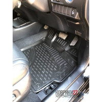 Коврики в салон 3D для Toyota Sai 2009-2017 с бортом, полиуретан