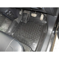 Коврики в салон TOYOTA Ipsum 21 / 26 2001–2007, черный, 3 ряда, (полиуретан)