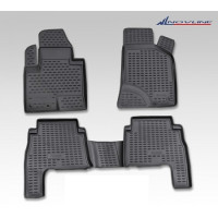 Коврики 3D в салон HYUNDAI Santa Fe 05/2010->, 4 шт. (полиуретан)