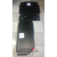 Защита КПП и раздатки Mitsubishi Pajero Mini 0.7 (2части) 1998-2012 сталь 2мм