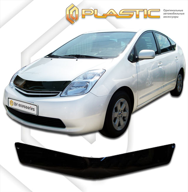 Дефлектор капота Classic черный Toyota Prius 20 Правый руль 2003-2011 СА Пластик
