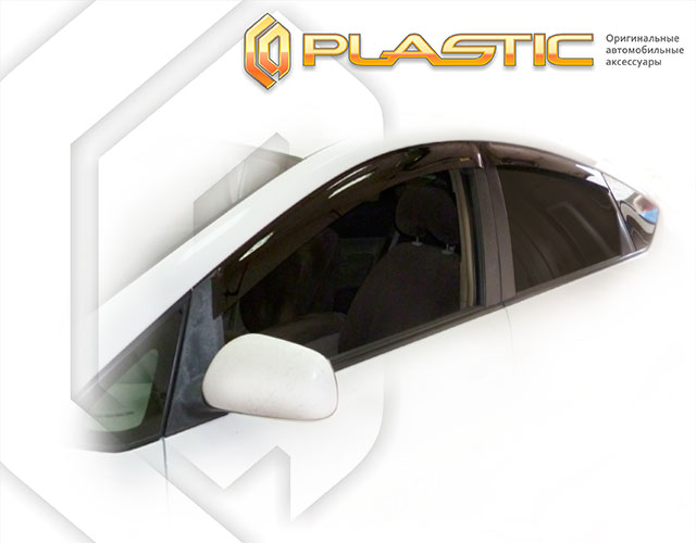 Ветровики дверей Classic полупрозрачный Toyota Prius Правый руль 2003-2011 СА Пластик