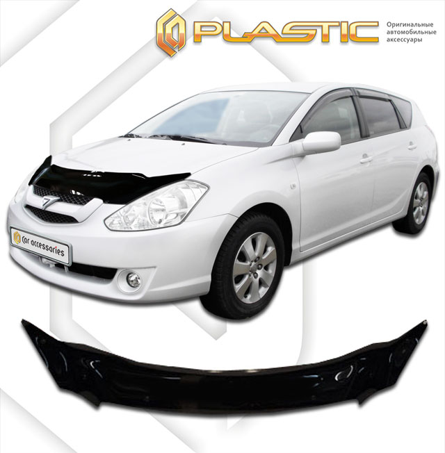 Дефлектор капота (exclusive) Classic черный Toyota Caldina  2006 СА Пластик