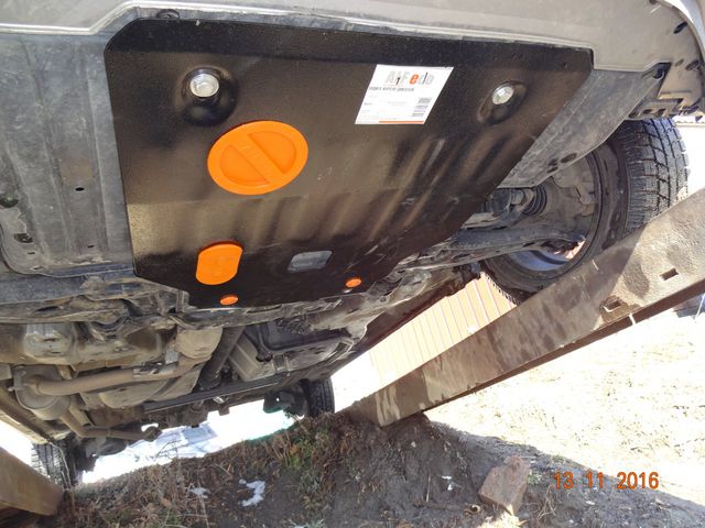 Защита картера и КПП Honda Fit 2 2007 - 2013 (2WD) / Fit shuttle / Freed ( 2WD ) / Freed Spike / Insight  сталь 2мм