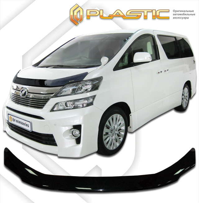 Дефлектор капота Classic черный Toyota Vellfire  2008–2015 СА Пластик