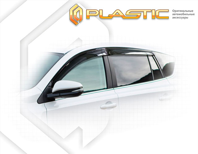 Ветровики дверей Classic полупрозрачный Toyota Rav4  2015 - н.в. СА Пластик