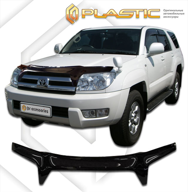 Дефлектор капота (exclusive) Classic черный Toyota Hilux Surf  2002-2005 СА Пластик