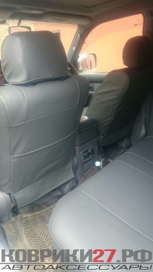 Чехлы из экокожи Toyota Land Cruiser Prado 95 5 дверный 1996-2002 диван (Мод.247.0) Автокомфорт