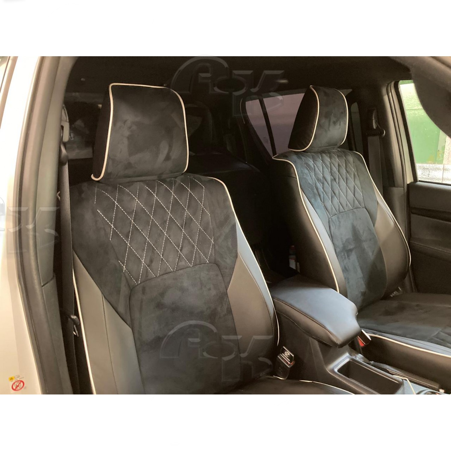 Чехлы из экокожи Toyota Hilux Pick Up VIII+r [AN120] 05.2015-07.2020 60/40 (Мод.385.0) Автокомфорт