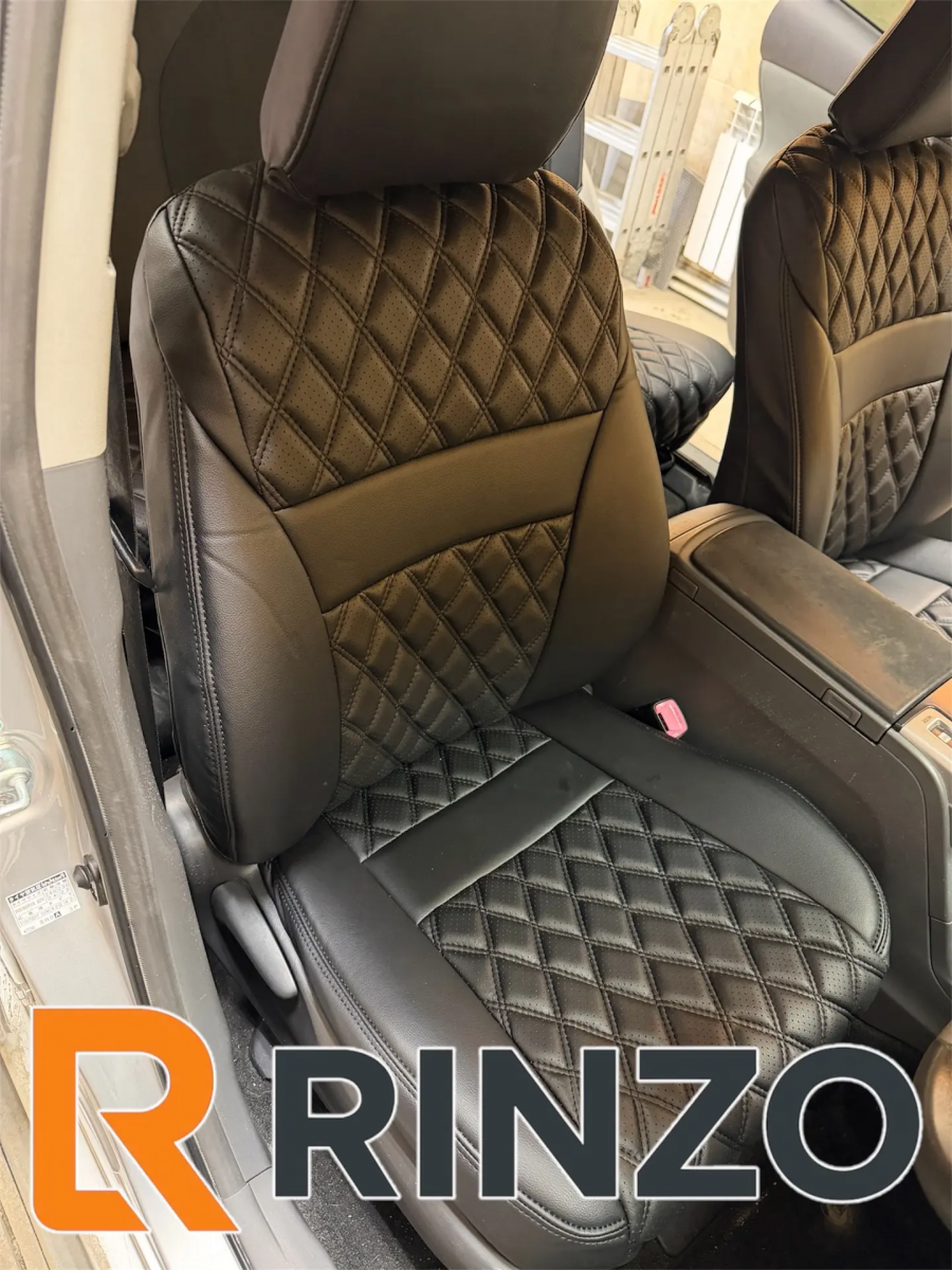 Чехлы Rinzo кожа PVC Toyota Prius A 40 (БЕЗ подлокотника) модель Grid (ромб)
