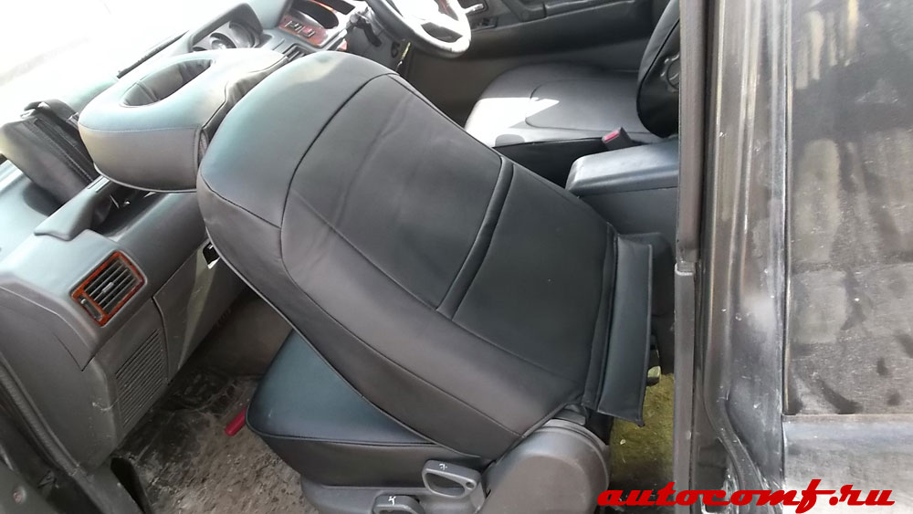Чехлы из экокожи Mitsubishi Pajero 2 01.1991-08.1999 50/50 3дв (Мод.296.0) Автокомфорт