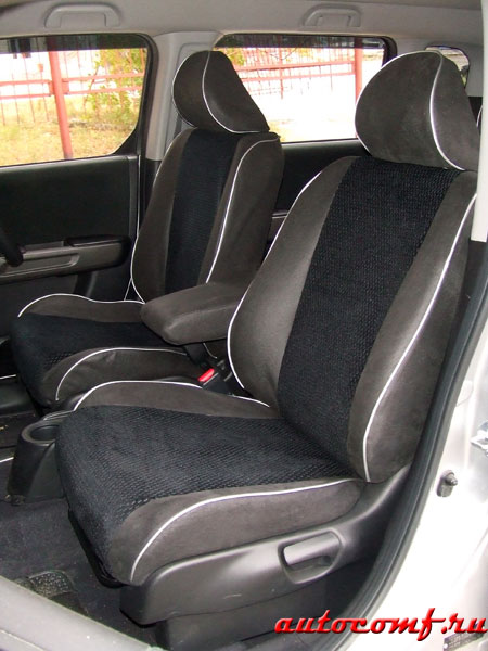Чехлы из экокожи Honda Stream (Crossroad) II [RT] 02.2007-08.2010 40/20/40 (Мод.032.0) - 2 ряда Автокомфорт