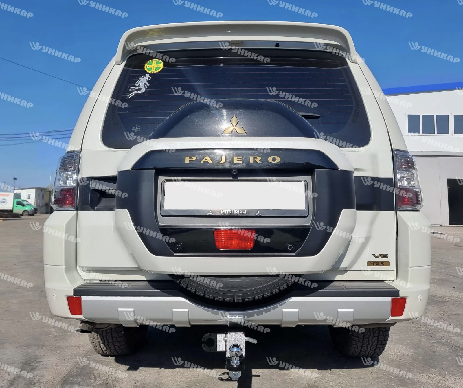 Фаркоп ТСУ Mitsubishi Pajero 3, 4 поколение,  1999 - … (тип шара E) Уникар