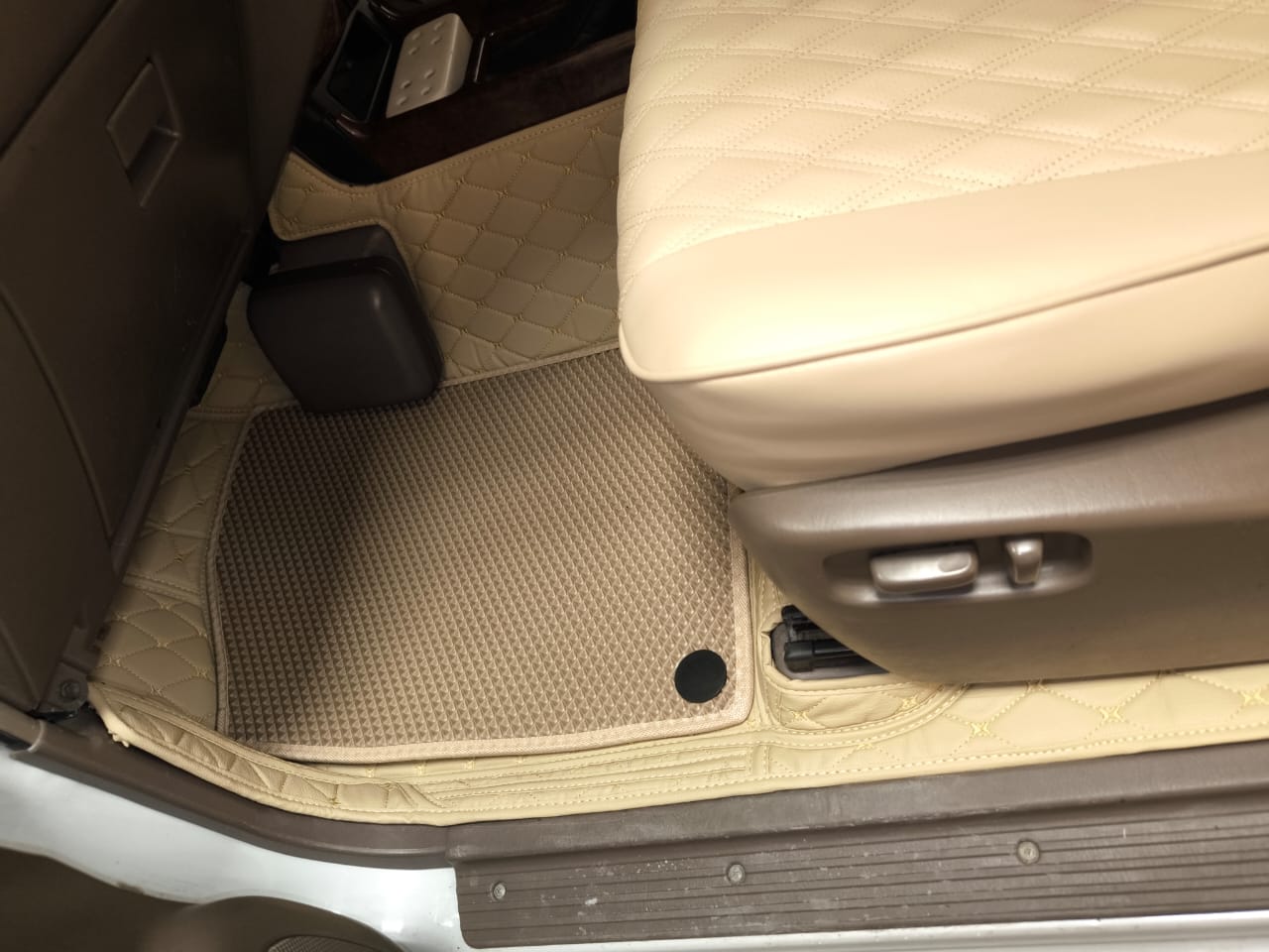 Кожаные коврики в салон 3D Toyota Land Cruiser Prado 95 60/40 правый руль