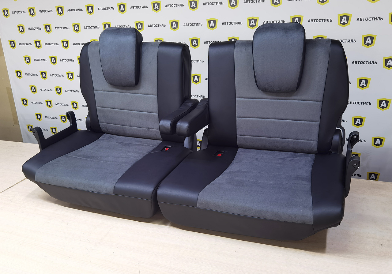 Чехлы Honda Freed  2008-2016 60/40 на 3 ряда, (3-й ряд с подлокотниками) Автостиль