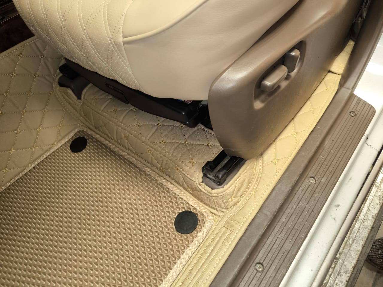 Кожаные коврики в салон 3D Toyota Land Cruiser Prado 95 60/40 правый руль