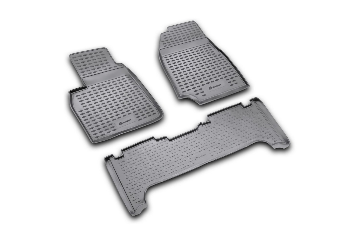 Коврики в салон TOYOTA Land Cruiser 100 1998-2007, 3 шт. Левый руль (полиуретан)