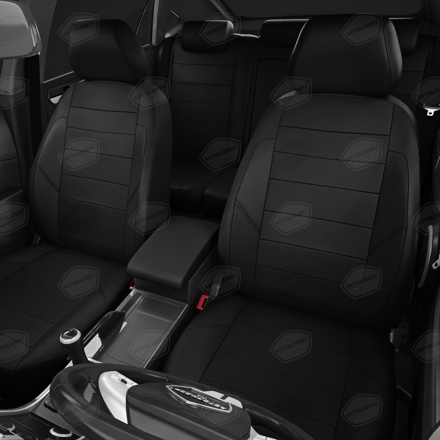 !Чехлы из экокожи Mitsubishi Delica D5 60/40 [CV] I+r 2007- (Мод.449.1) - 2 ряда Автокомфорт