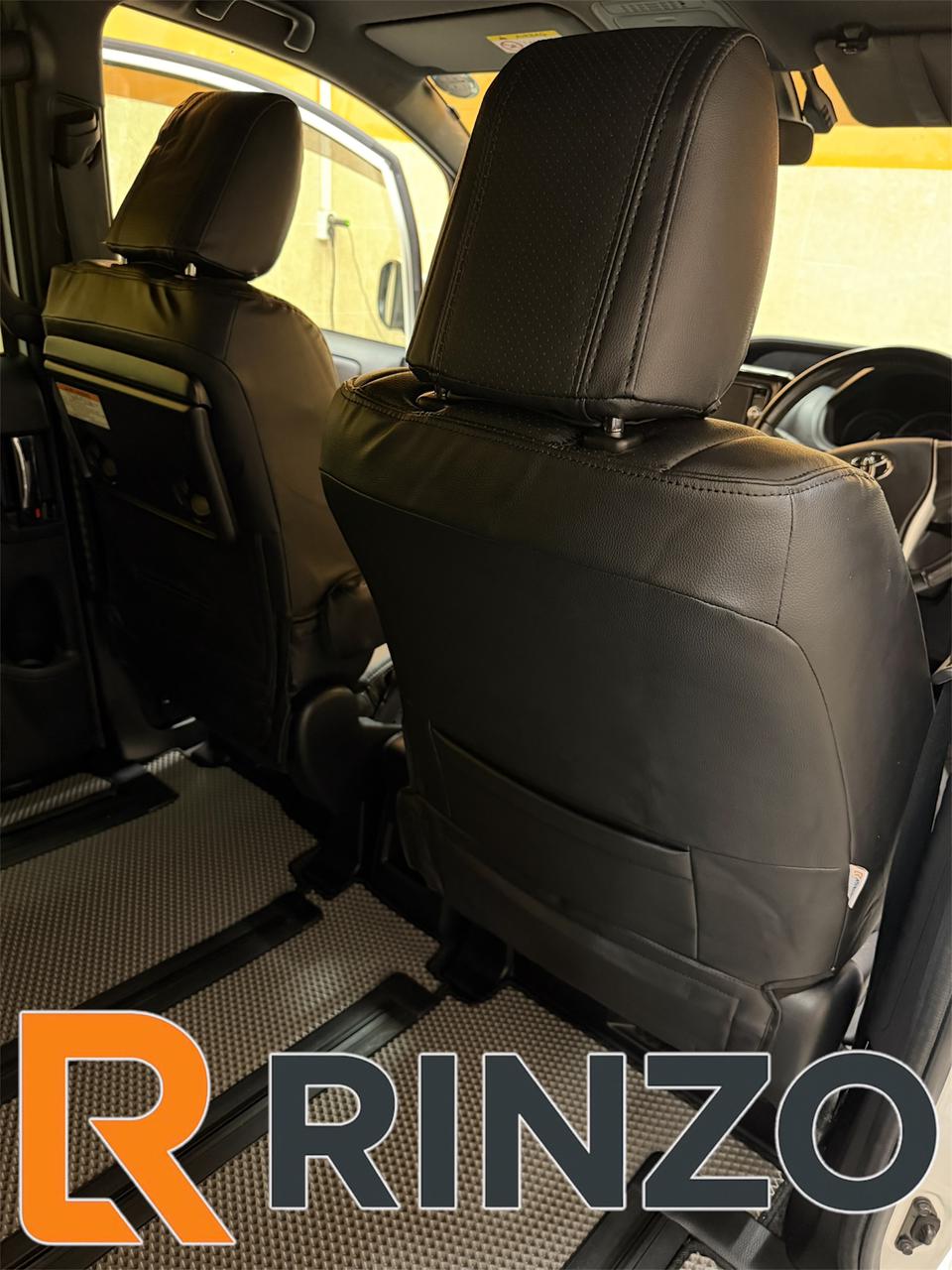 Чехлы Rinzo кожа PVC Toyota Voxy/Noah 2014-2022/ 7 мест/ два ряда (черный) Vector