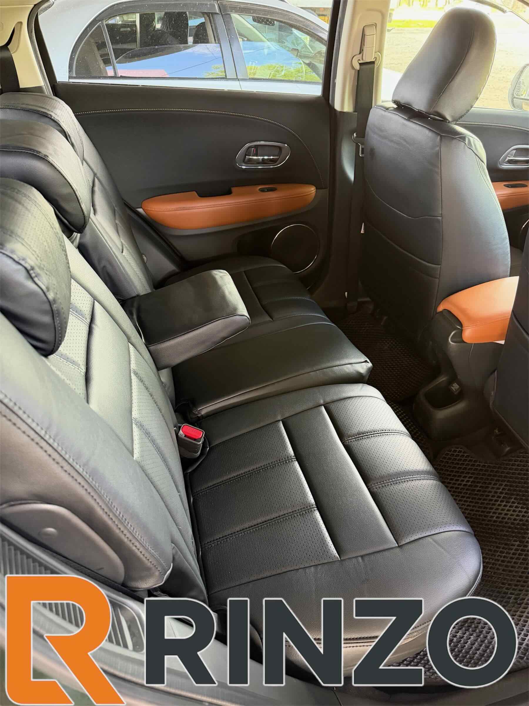 Чехлы Rinzo кожа PVC Honda Vezel 2013-2018 (черный)  Vector