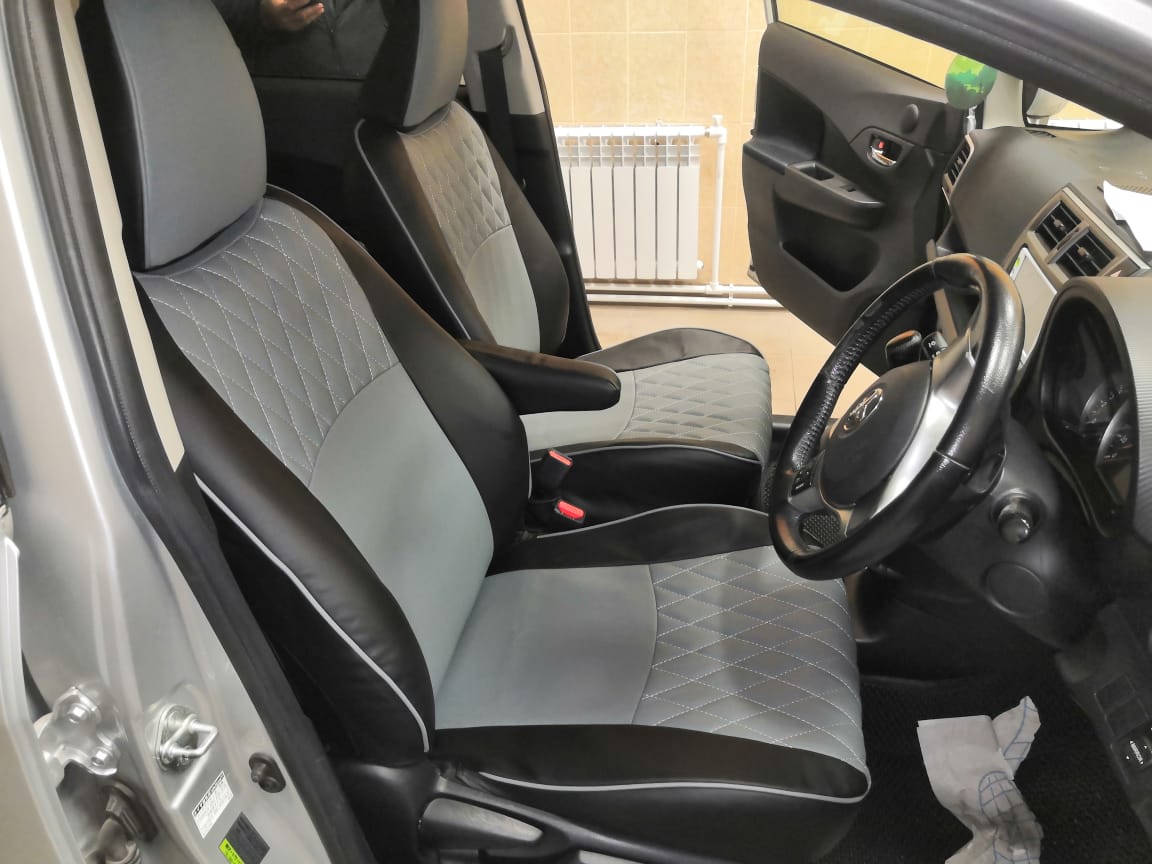 Чехлы из экокожи Toyota Ractis II+r 120 11.2010-08.2016 2WD (Мод.405.0) Автокомфорт