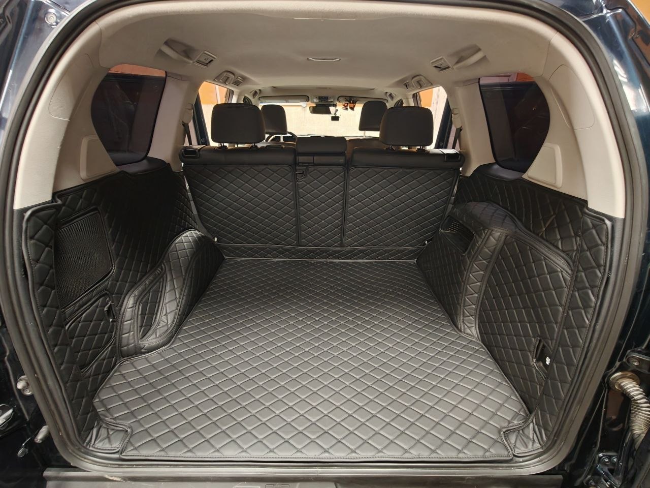 Коврик в багажник 3D кожаный Toyota Land Cruiser Prado 150 2017-2023 5 мест левый руль