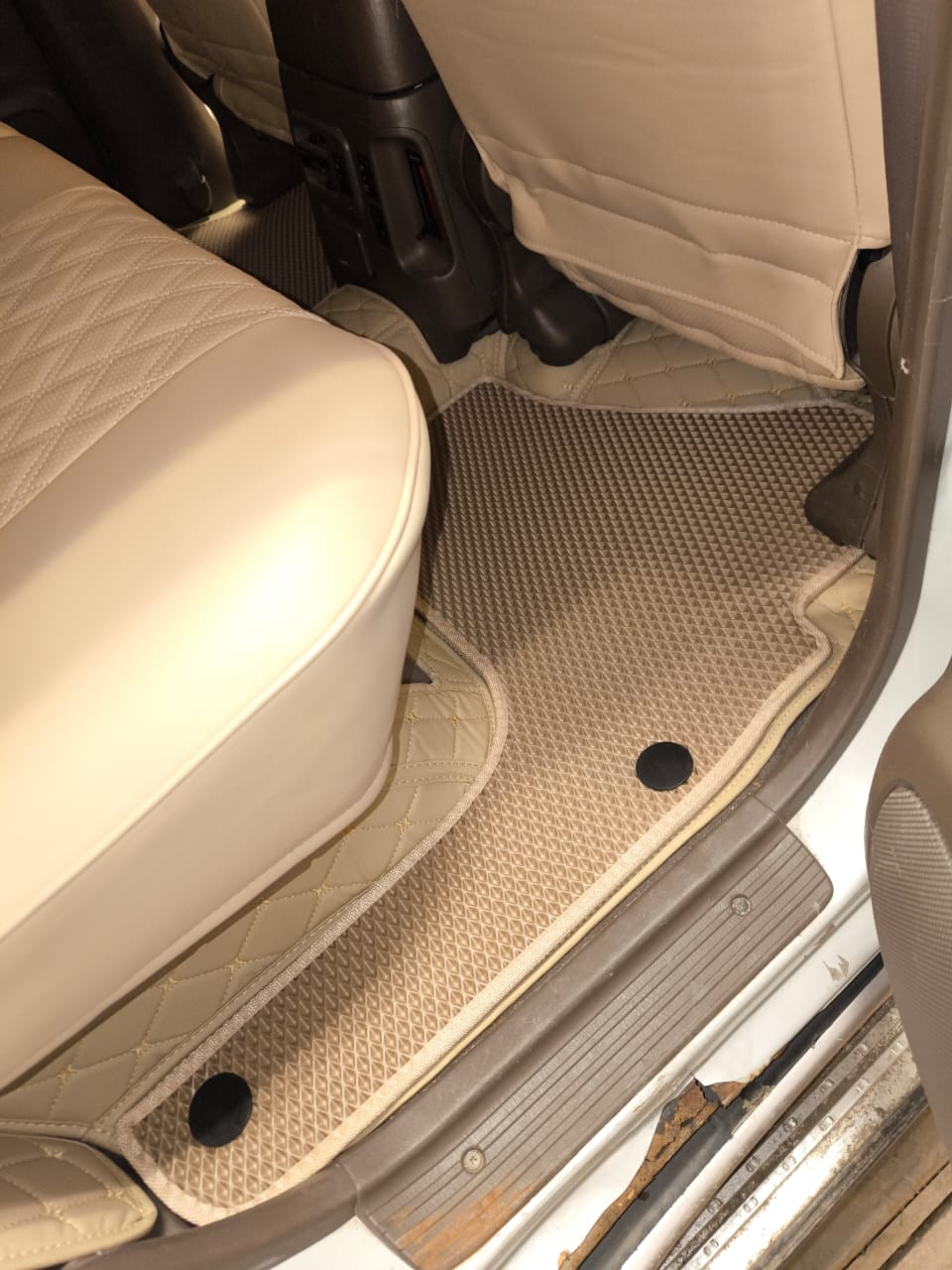 Кожаные коврики в салон 3D Toyota Land Cruiser Prado 95 60/40 правый руль