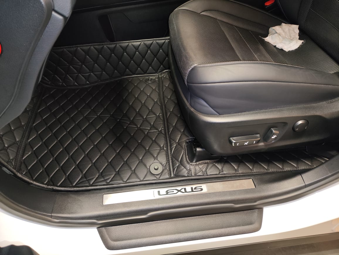 !Коврики в салон кожаные 3D Lexus RX 2015-н.в. ПРАВЫЙ РУЛЬ