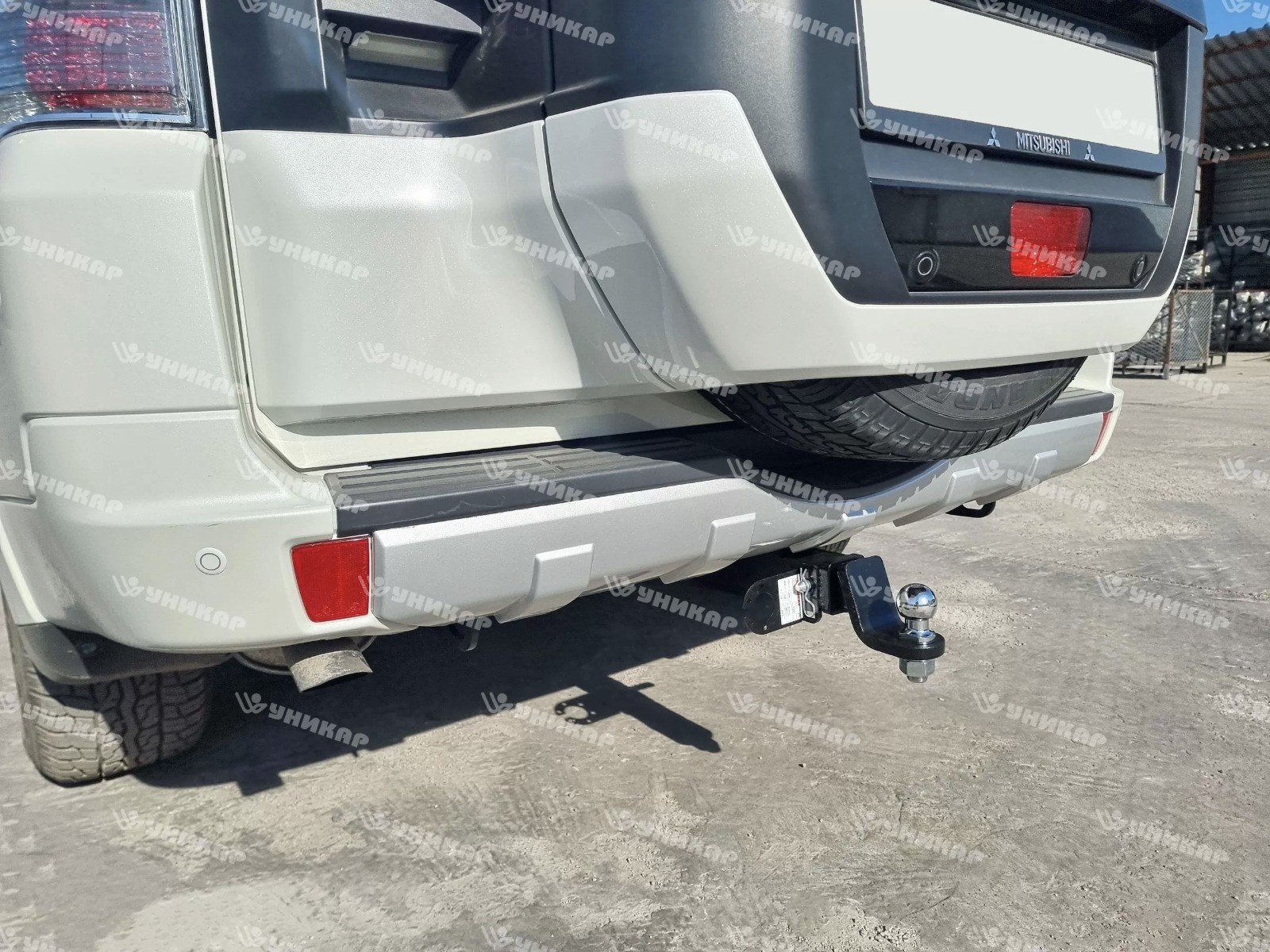 Фаркоп ТСУ Mitsubishi Pajero 3, 4 поколение,  1999 - … (тип шара E) Уникар