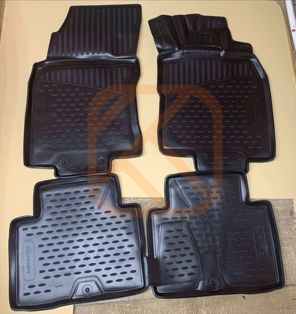 Коврики 3D в салон NISSAN X-Trail 32 2013->  правый руль, 4шт. (полиуретан)