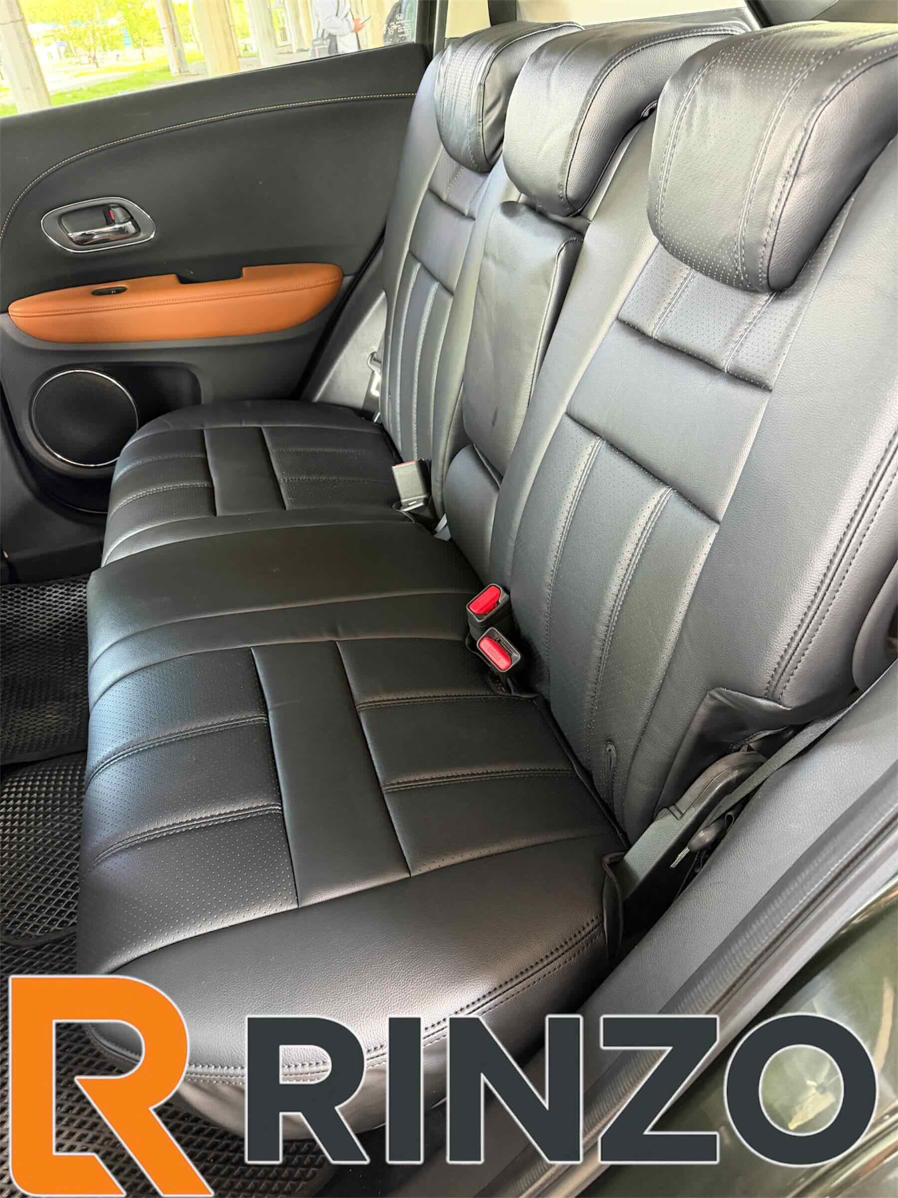 Чехлы Rinzo кожа PVC Honda Vezel 2013-2018 (черный)  Vector