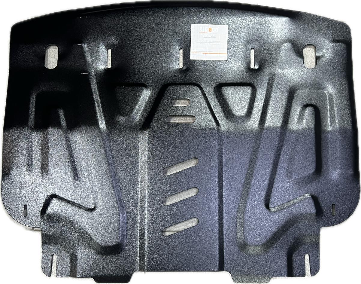Защита картера и КПП Toyota Aqua 2011-2021 / Spade / Porte 2012 и н.в / Fielder 160-165 / Probox / Succeed 160 / IST / Axio 160 165 / Sienta 2 / Vitz 130 - 135 сталь 2мм Alfeco