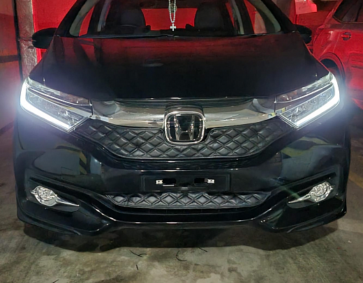 Утеплитель радиатора кожаный 2 части Honda Shuttle 2019-2022 Рестайлинг №1